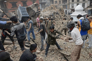 ネパール大地震の支援募金