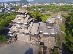 熊本城の修復のためのネット募金